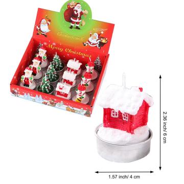 New Christmas Candles Santa House Snowman Christmas Tree Paraffin Candles Wedding Party Candles Decor Light