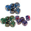 5pcs 6-sided Game Dice Set , Square Corne for Family Travel Play Set Toys