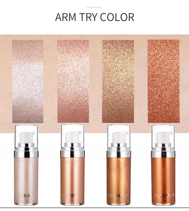 30ml Highlighters Metallic Highlighter Makeup Body Bronzer Luminizer Face Brighten Contouring Liquid Highlighter Palette TSLM1