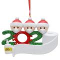 Christmas Party Decoration Gift Santa Claus With Mask Personalized Hanging Ornament Pandemic -social Distancing 1 Pc