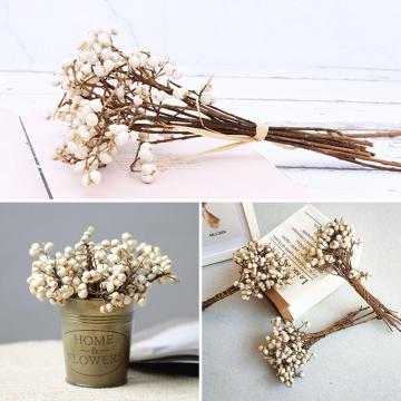 Natural Cotton Balls Dired Flower Plants Dry Artificial Party Wedding Decoration Diy Home Flowers Christmas K3B9