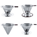 Stainless Steel Coffee Filter, Reusable Coffee Filter Cone Coffee Dripper With Removable Cup Stand, Pour Over Coffee Maker