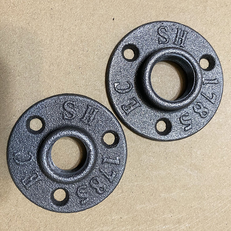 Casting Iron Flange DN20 DN15 Pipe Fitting Funiture Hardware 1/2" 3/4" flanges 10 pieces Free Shipping