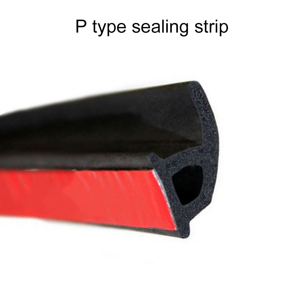 8 Meters P Type Car Door Seal Strip Sound Insulation For The Car P Shape 3M Door Sealing Strips Auto Rubber Seals
