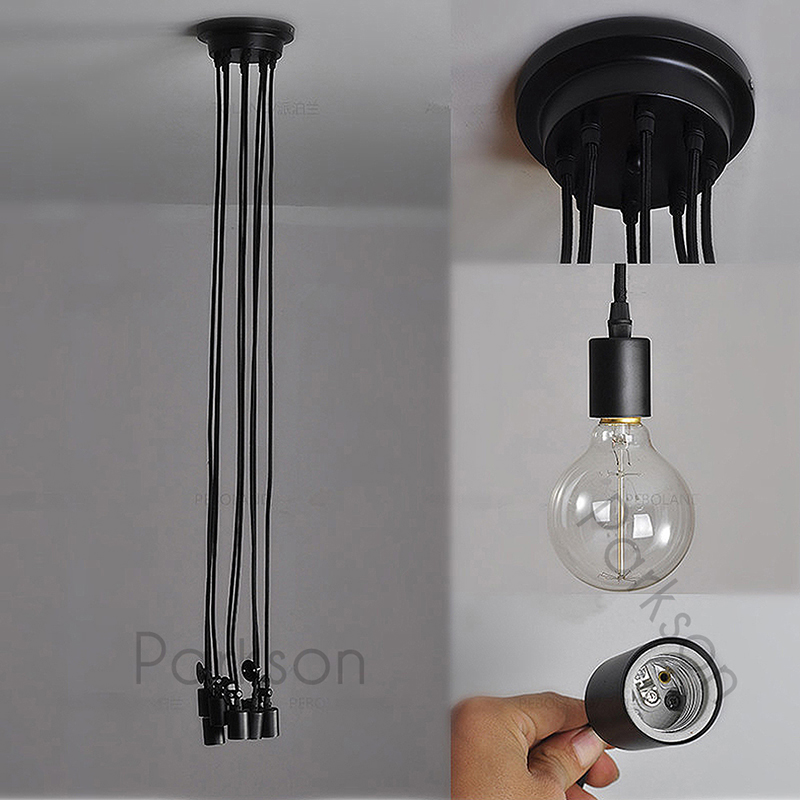 Modern Nordic Retro Pendant Lights E27 LED Edison Bulb Vintage lamps DIY Spider Pendant Lights Indoor Loft Home Decoration Light