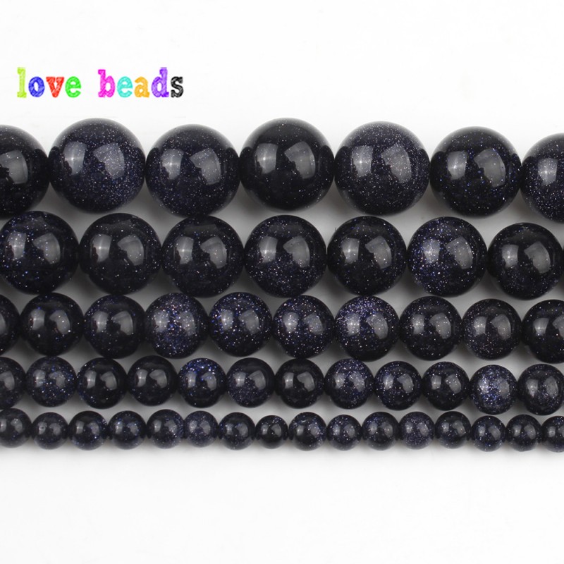 Natural Stone Beads Blue Sandstone Beads 2/3/4/6/8/10/12mm Beads For Jewelry Making DIY Necklace Accessories