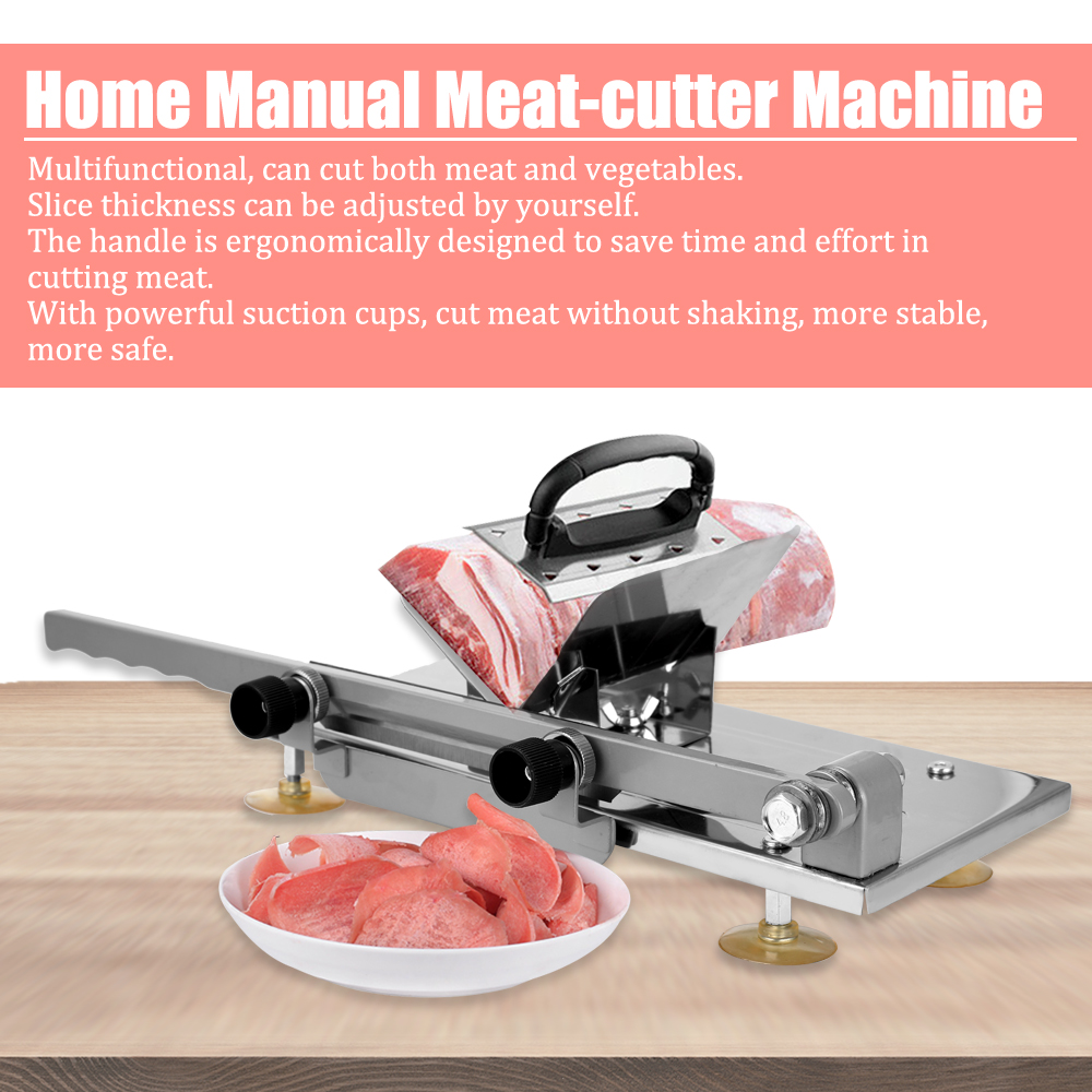Automatic Feed Meat Lamb Slicer Home Manual Meat Machine Commercial Fat Cattle Mutton Roll Frozen Meat Grinder Planing Machine