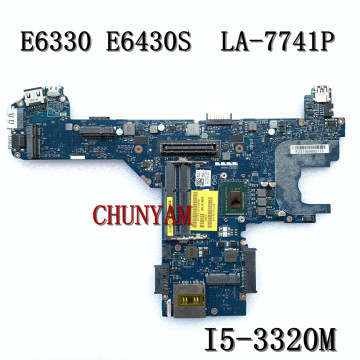 I5-3320M FOR Dell Latitude E6330 E6430S Laptop Motherboard QAL70 LA-7741P CN-0850YT 850YT Mainboard 100% tested