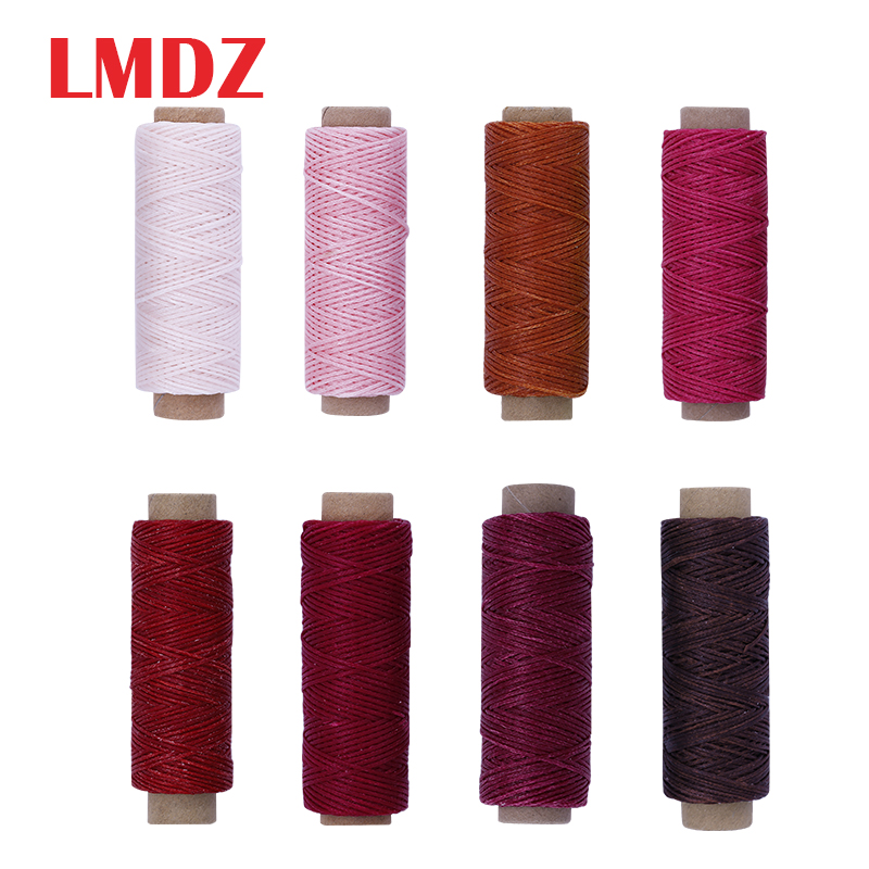 LMDZ Crafts 150D 50M Leather Sewing Stitching Flat Waxed Thread String Cord Leather Sewing Waxed Thread Cord for Leather Craft