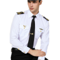 Captain Navy Costume Air Force White Shirt Male Nightclub Aviation Airline Pilot Flight Attendant Uniform For Officer Cosplay