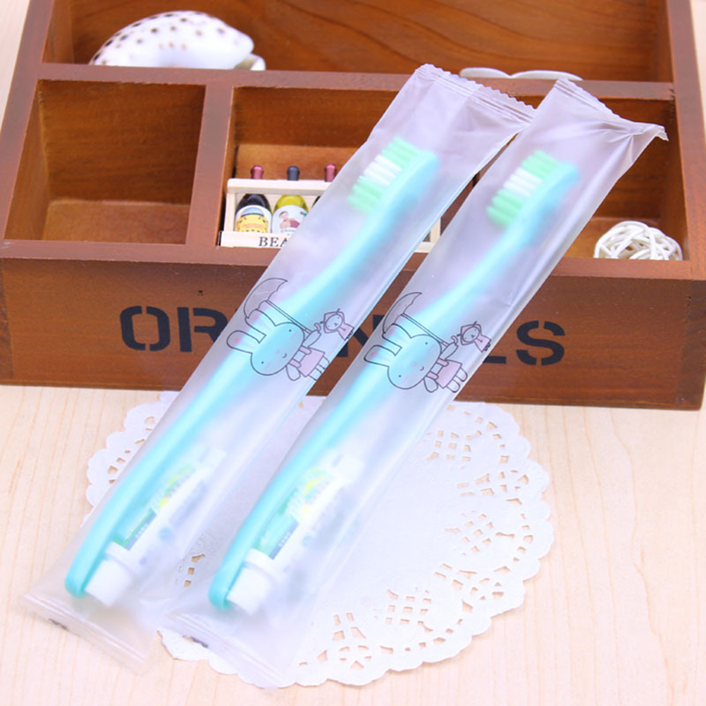 10pcs Travel Toothbrush and Toothpaste Set Hotel Disposable Toothbrush Kit (Mixed Colors)