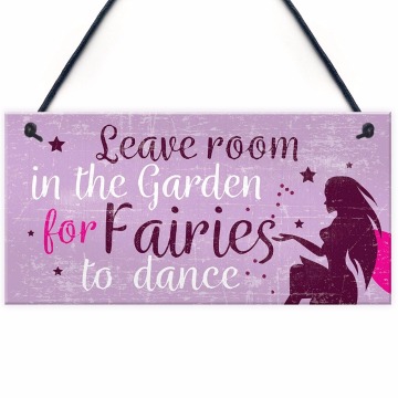 Meijiafei Garden Sign Garden Shed Hanging Plaque Leave Room For Fairies SummerHouse Sign Friendship Sign 10