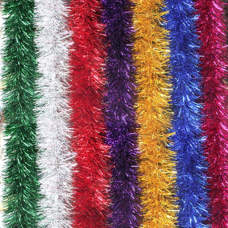 2M Colorful Garland Omament Bar Christmas Tree Decoration for Outdoor Party Supplies Wedding Festival Birthday Decorations