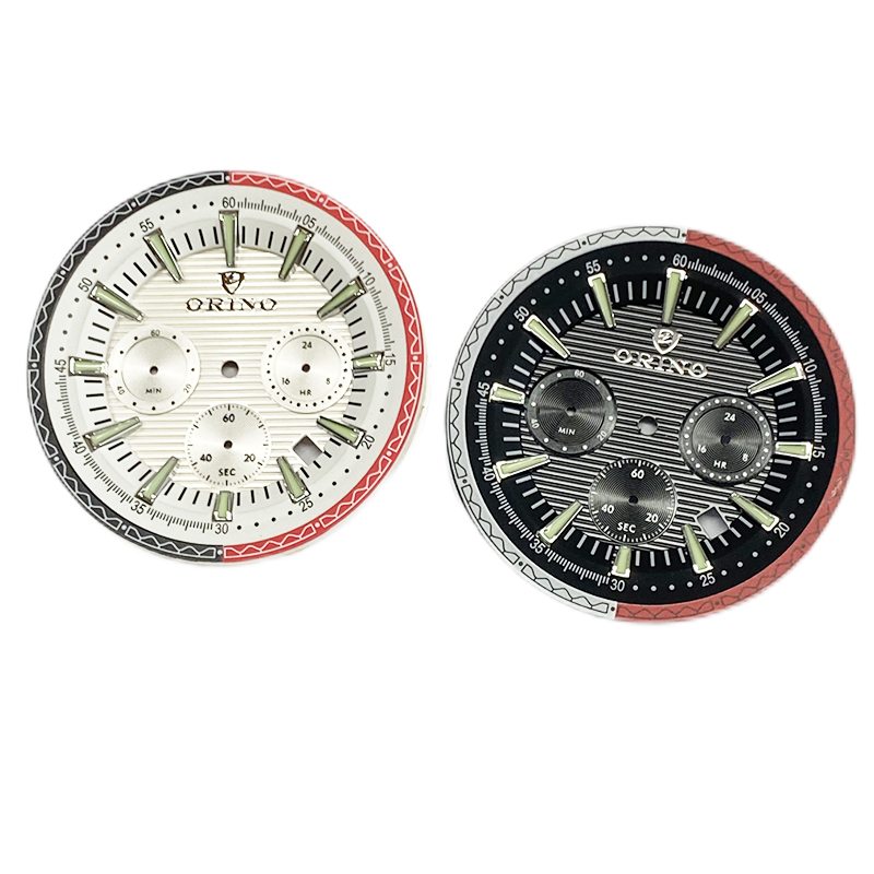 Man's stamp watch dial