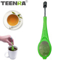 TEENRA Tea Infuser Built-in Plunger Plastic Tea Bag For Teapot Tea Strainer Filter Reusable Drinking Tools