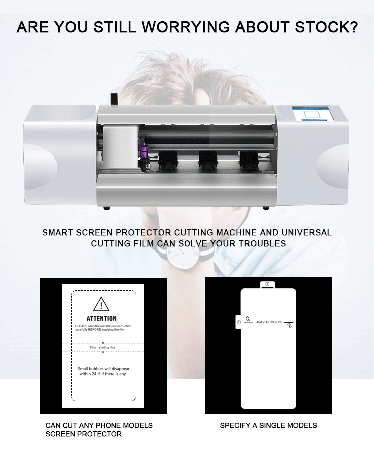 Hydrogel protective film for cutting machine