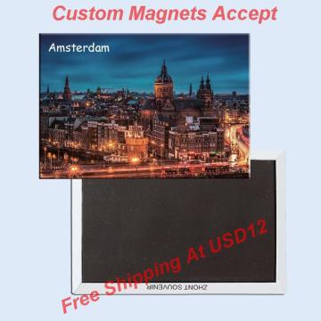 Tourist Magnets 78*54mm Amsterdam landscape Fridge Magnets 20199 Tourist Memorabilia Gift
