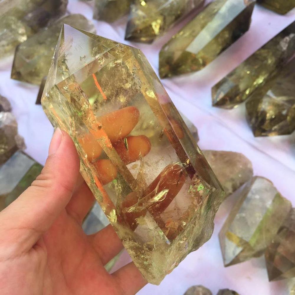 Natural citrine quartz obelisk crystal wand point reiki healing natural stones and minerals