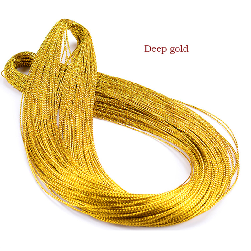 100m Rope Gold Silver Cord Gift Packaging String Metallic Jewelry Thread Cord DIY Tag Line Bracelet Making Labels Mark Lanyard