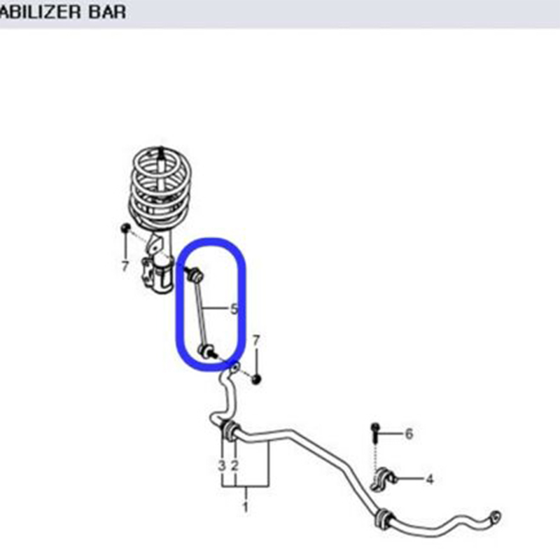 Front Stabilizer Bar Link for Ssangyong KORANDO C 2011-2018 OEM 4475034003