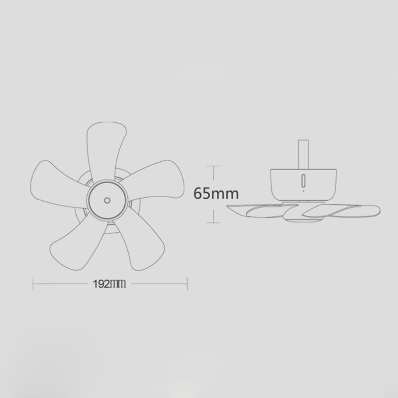 Remote Control Timing USB Powered Ceiling Fan Air Cooler 4 Speed USB Fan for Bed Camping Outdoor Hanging Tent Hanger Fan