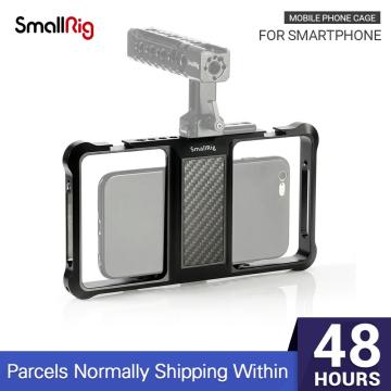 SmallRig Standard Universal Mobile Phone Cage Vloggers Video Shooting Phone Cage Accessories With Cold Shoe Mount -2391
