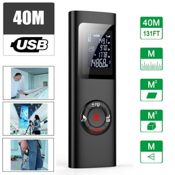 Built-In Battery 40m Indoor Laser Rangefinder LCD Digital Laser Rangefinder Handheld Distance Measuring Meter