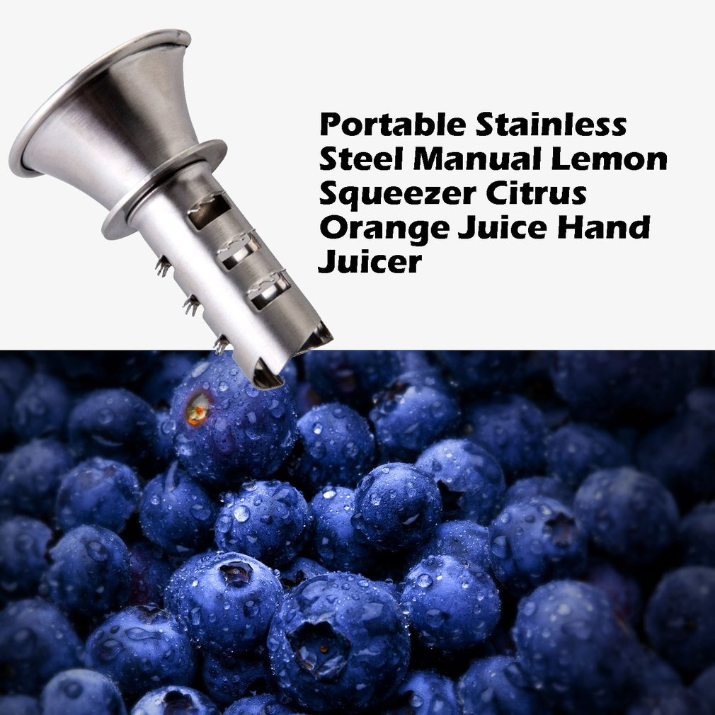 Portable Size Stainless Steel Manual Lemon Squeezer Citrus Orange Juice Hand Juicer Screw Press Fresh Squeezed Fruit Tools