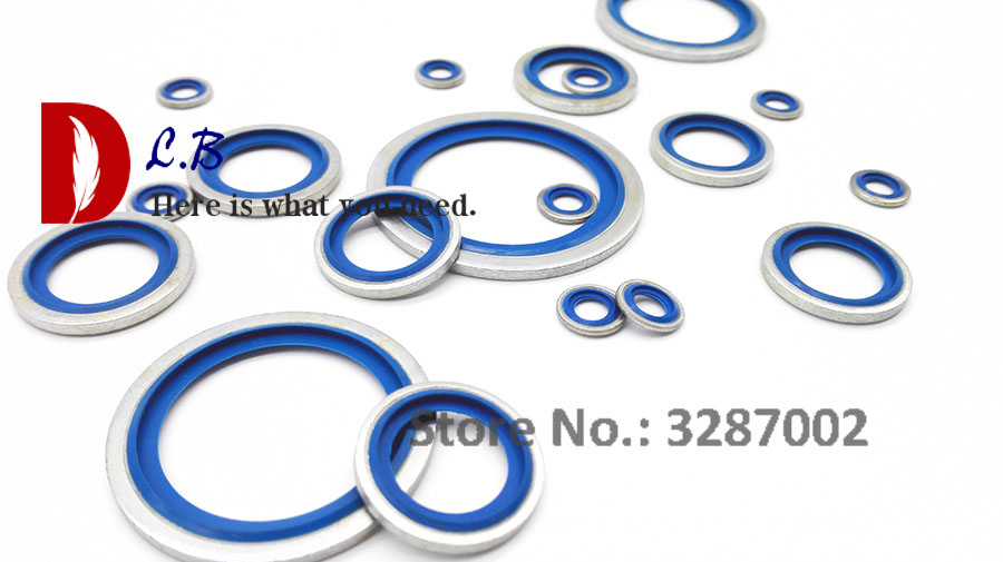 IN 1/4" BSP Washer Seal Gasket self centering Inch sizes Bonded Metal +NBR (Nitrile) rubber ring