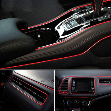 3/5m Adhesive Strips Car Interior Decoration Sicker Molding Door Line Air Vent Panel Direction-Flexible Wheel In Car Styling