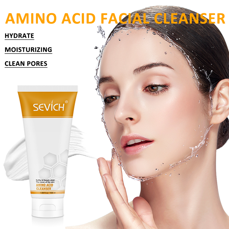 Sevich Amino Acid Facial Cleanser Gentle Deep Cleansing Without Irritation Moisturizing Clean Pore Foam Cleanser Face Care TSLM2