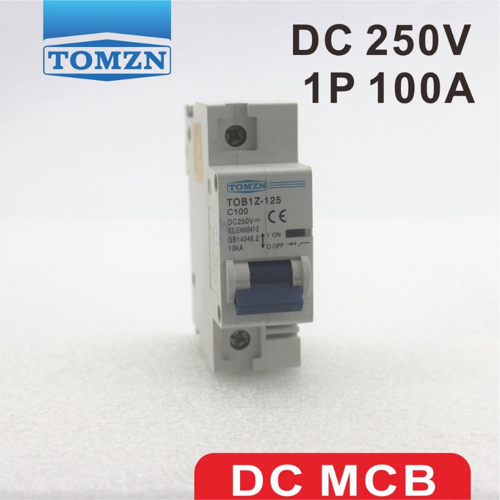 1P 100A DC 250V Circuit breaker FOR PV System C curve