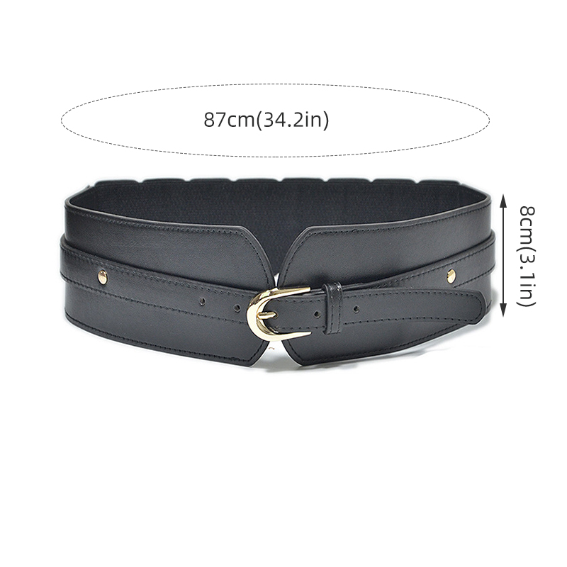 Women Wide PU Belts Adjustable Slim Body Corset Belt Wild Belts Without Pin Leather Black Strap Style Belt cinto elastic belts