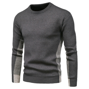 2020 New O-neck Pullovers Mens Sweater Casual Color Matching Striped Sweater Men Autumn Fashion Slim Fit Men's Sweater