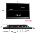 12 inch Computer Portable Monitor PC LCD Display HDMI VGA USB AV BNC With Speaker 2 Channel Video for CCTV switch ps4 PC