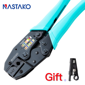 RJ45 Crimping Tool Cat7 RJ45 Crimper Cat7 Connector Network Tools Cable Crimp Pliers for Cat7 Cat6a shielded Metal Clip