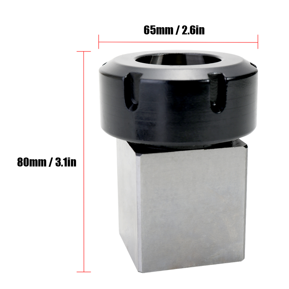 ER40 Collet Chuck Square Collet Chuck Block Holder CNC Tool Hard Steel For Lathe Engraving Machine Hole Drilling