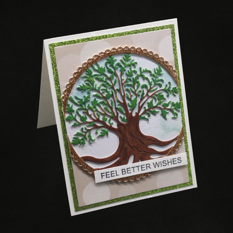 Tree of Life Metal Cutting Dies Stencil Scrap booking DIY Album Stamp Paper Card 110x110mm Carbon Steel