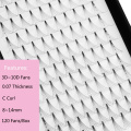 12 Lines 3D~10D Russian Premade Volume Fans Eyelashes Extension C Curl 0.07 Thickness Heat Bonded Eyelashes Support Whosale