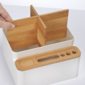 Multi-purpose Storage Box Pen Holder Wood Pen Box For Home Office Desk Stationery Storage Box Detachable Desktop