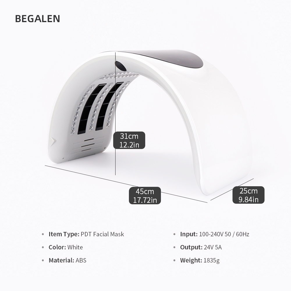 Foldable PDT Acne Removal Machine 7 Colors PDT Led Light Facial Acne Treatment Face Whitening Skin Rejuvenation Therapy Device