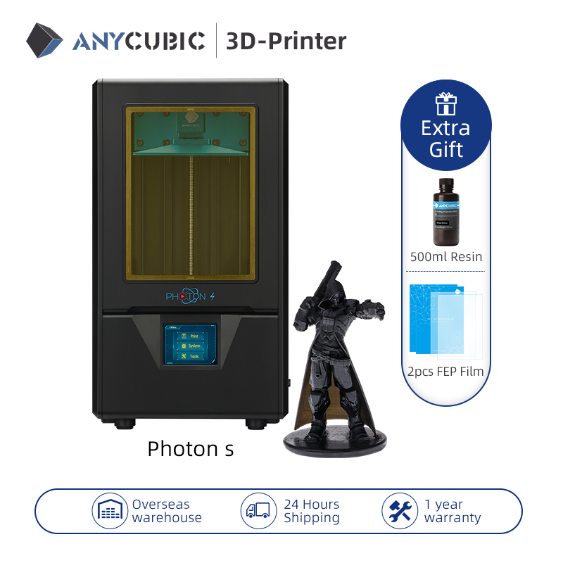 ANYCUBIC Photon S 3d Printer 2 Colors Black/White LCD Upgraded Module Matrix Dual Z axis SLA 3d Printer impresora 3d Drucker