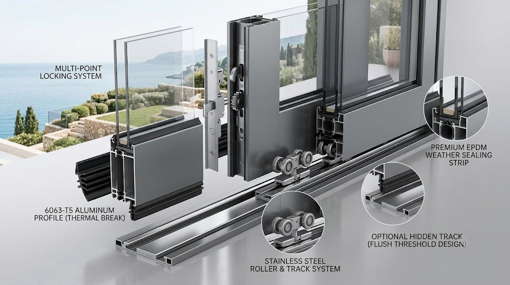 Aluminum Sliding Door Engineering Details