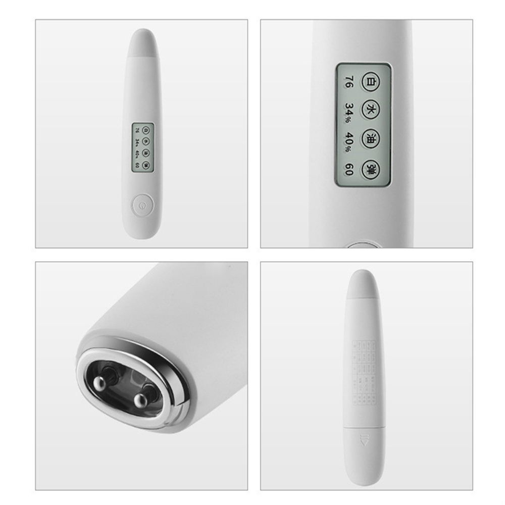 Smart Water And Oil Skin Analyzer With LCD Screen Skin Moisture Whiteness Tester Skin Care Tools Face Detection Facial Moisture