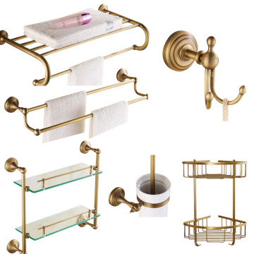 Solid Bathroom Accessories Set Wall Mounted Products Brass Brushed Antique Bath Hardware Sets