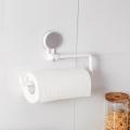 Kitchen Accessories Storage Holder Vacuum Sucker Paper Towel Rack Adhesive Bathroom Towel Shelf Wall Hanging Roll Paper Rack