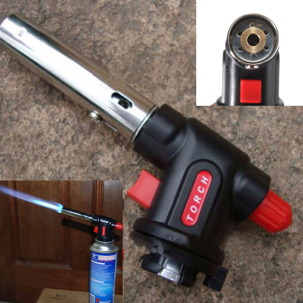 Flamethrower Burning Butane Gas Blow Torch Auto Ignition Camping Welding BBQ Tool AUG889