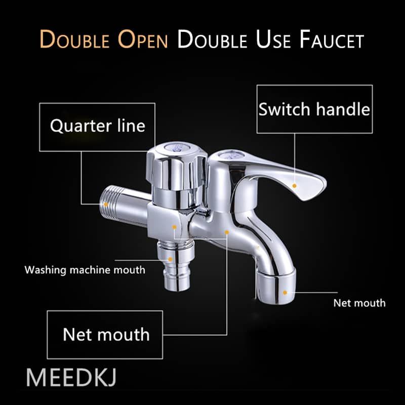Double Wonderlife Washing Machine Faucet with Quality Zinc Alloy Home Washing Machine Tap and Garden Bibcock for Fashion Home Bi