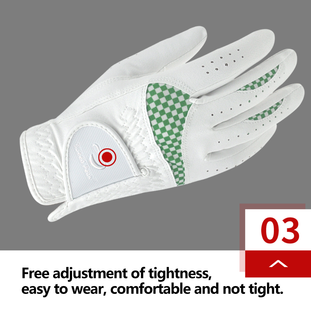 1Pair Golf Gloves For Women Microfiber Cloth Women Golf Gloves Breathable Non-slip Wear-resistant Sunscreen