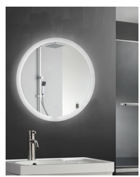 Beauty Makeup LED Mirror Round Anti Fog Mirror Bathroom Cool White LED Light Wall Mounted Hanging Vanity Bath Smart Mirror HWC